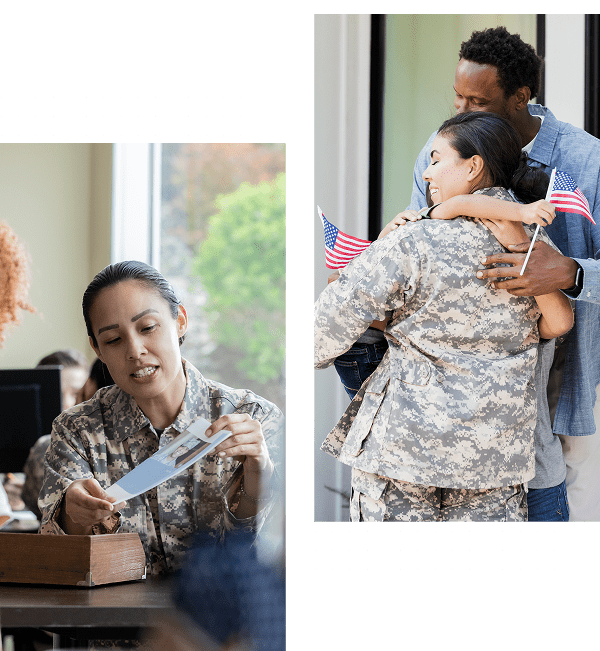 Soldier reading letter in uniform