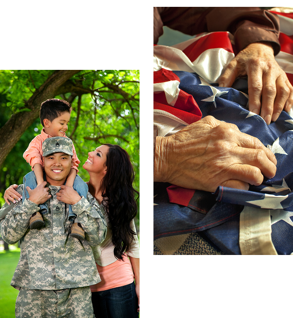 Soldier with family in the park